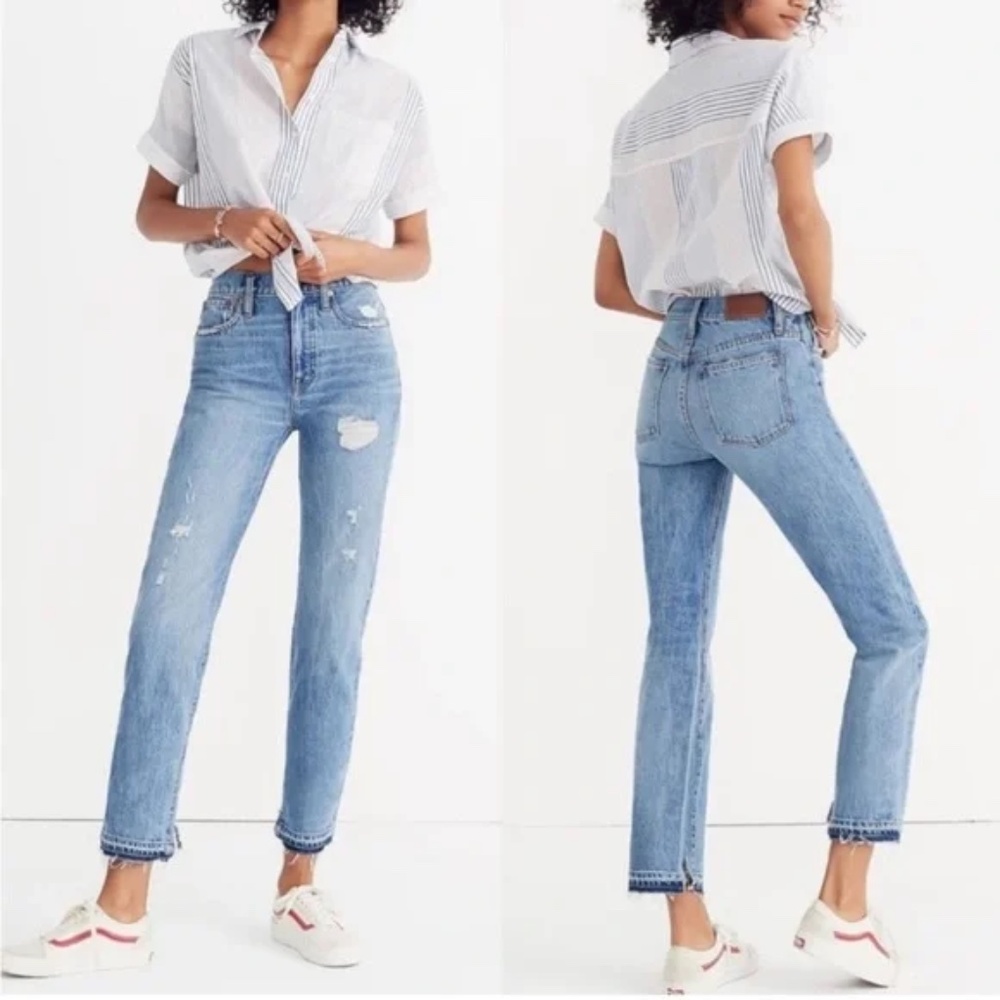Madewell Blue Classic Straight Leg High Rise Denim Jeans [Size 25]